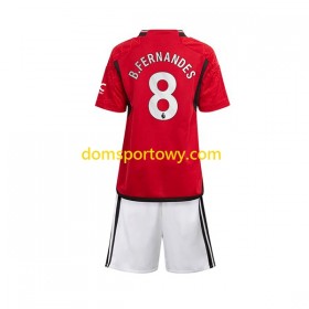 Koszulka Manchester United B.Fernandes 8 Dziecięcy Domowe Koszulki Piłkarskie 2023-2024 Krótki Rękaw